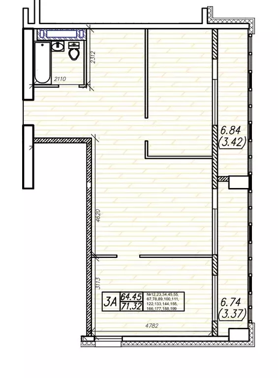 3-к кв. Приморский край, Владивосток Енисейская ул. (71.32 м) - Фото 1