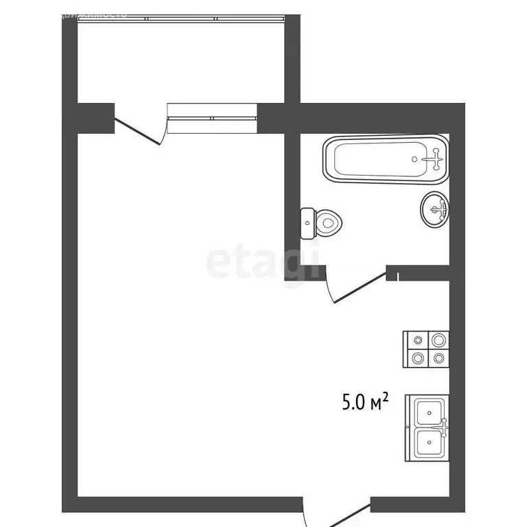 Квартира-студия: Супсех, улица Жолоба, 2/59Б (22.6 м) - Фото 1