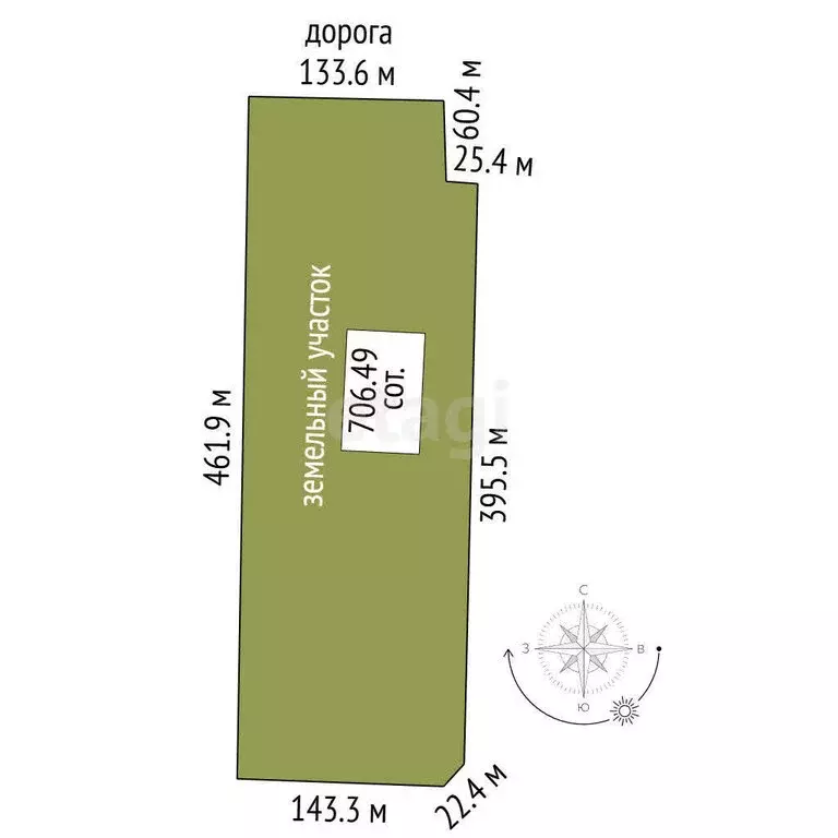 Участок в Льговское, улица Пушкина (706.49 м) - Фото 1