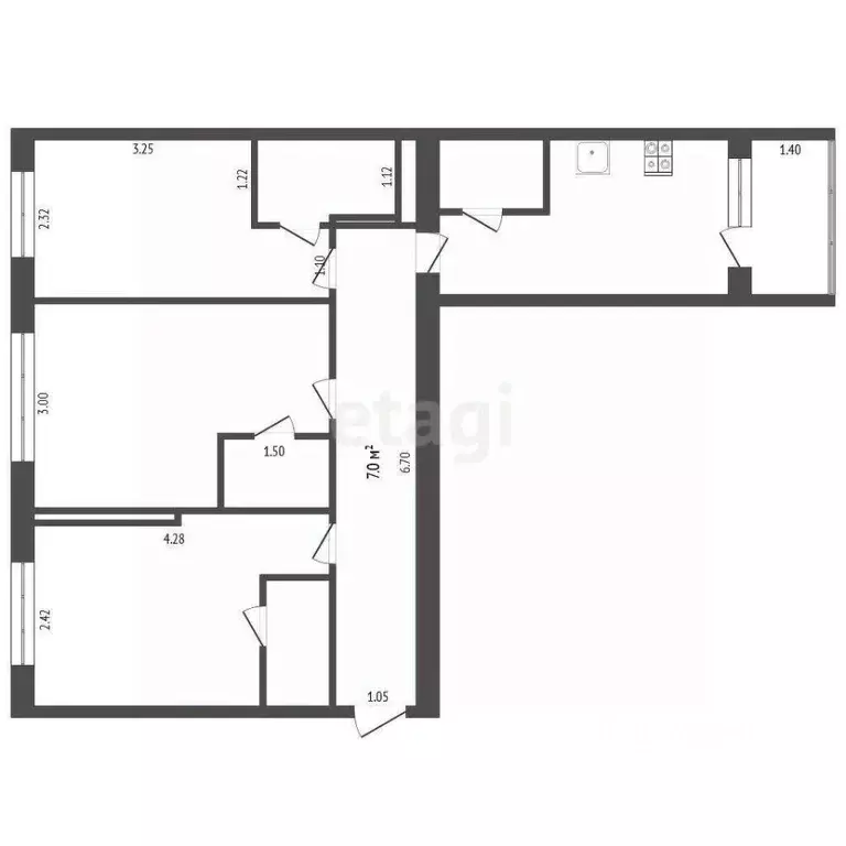 3-к кв. Тюменская область, Тюмень Киевская ул., 61 (55.9 м) - Фото 1