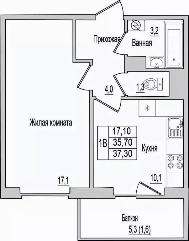 1-к кв. Псковская область, Псковский район, Завеличенская волость, д. ... - Фото 1