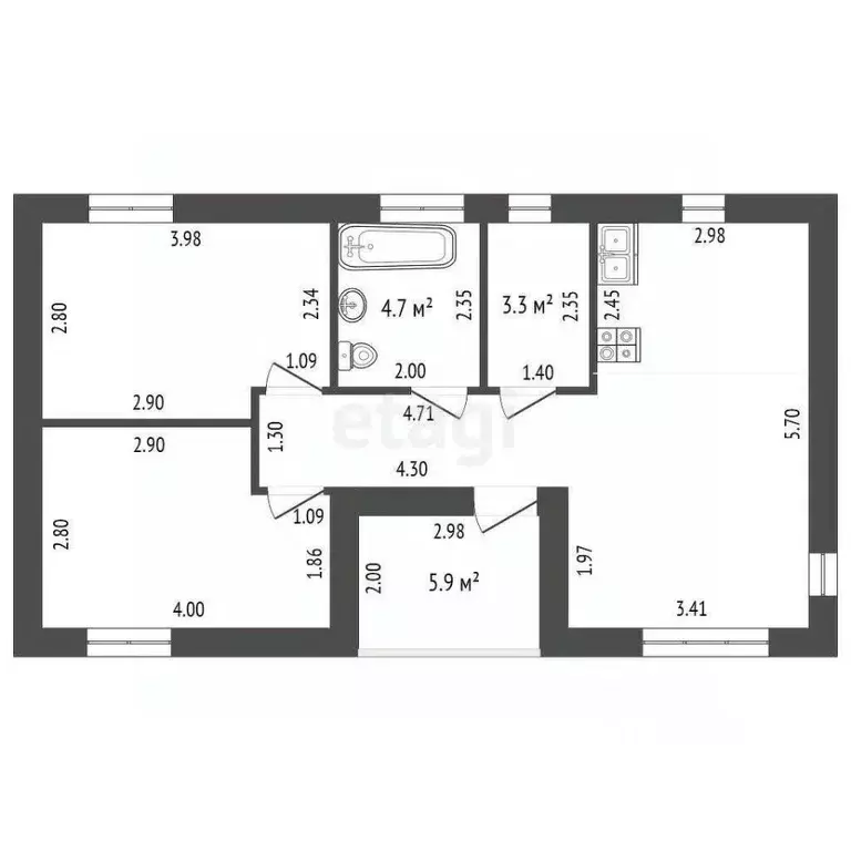 Дом в Крым, Феодосия ул. Сиренная (61 м) - Фото 2