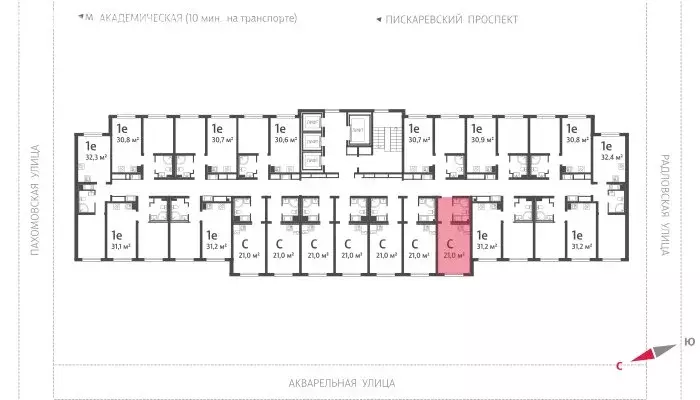 Квартира-студия: Санкт-Петербург, Пахомовская улица, 12к2 (20.7 м) - Фото 1