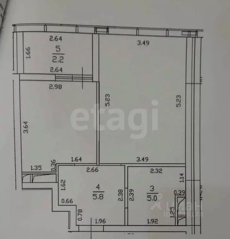 1-к кв. Татарстан, Казань Шоссейная ул., 57 (43.1 м) - Фото 2