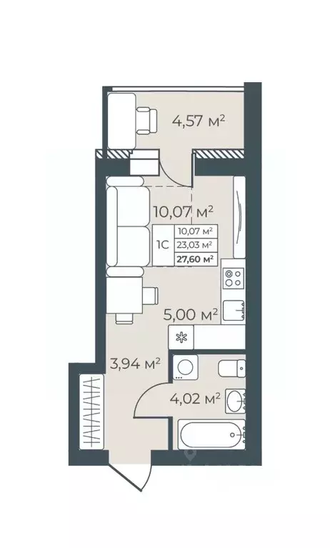 Студия Воронежская область, Бобров  (27.6 м) - Фото 1