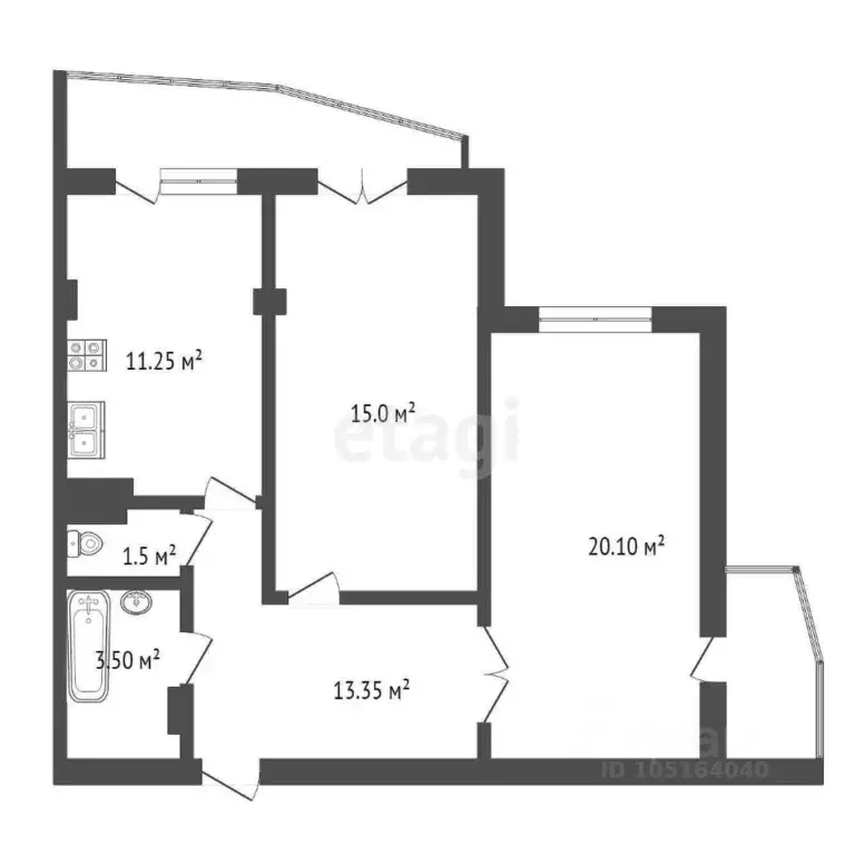 2-к кв. Крым, Феодосия муниципальный округ, Коктебель пгт пер. ... - Фото 2