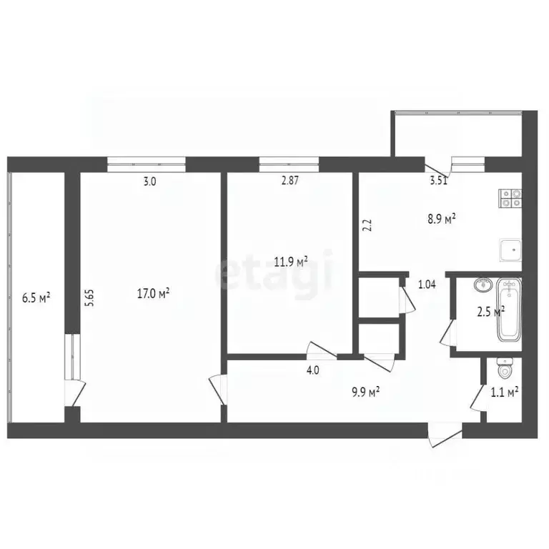 2-к кв. Крым, Судак муниципальный округ, с. Морское ул. Виноградная, 5 ... - Фото 2