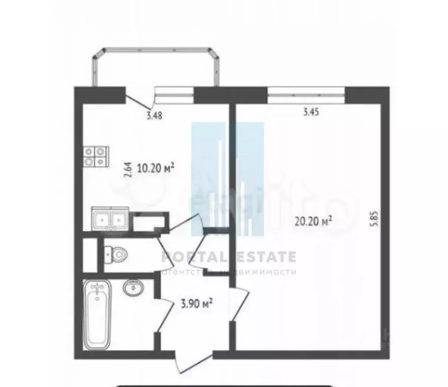 1-к кв. Москва Старобитцевская ул., 17К2 (40.0 м) - Фото 1