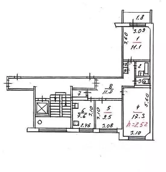 3-к кв. Псковская область, Псков Печорская ул., 1 (64.8 м) - Фото 2