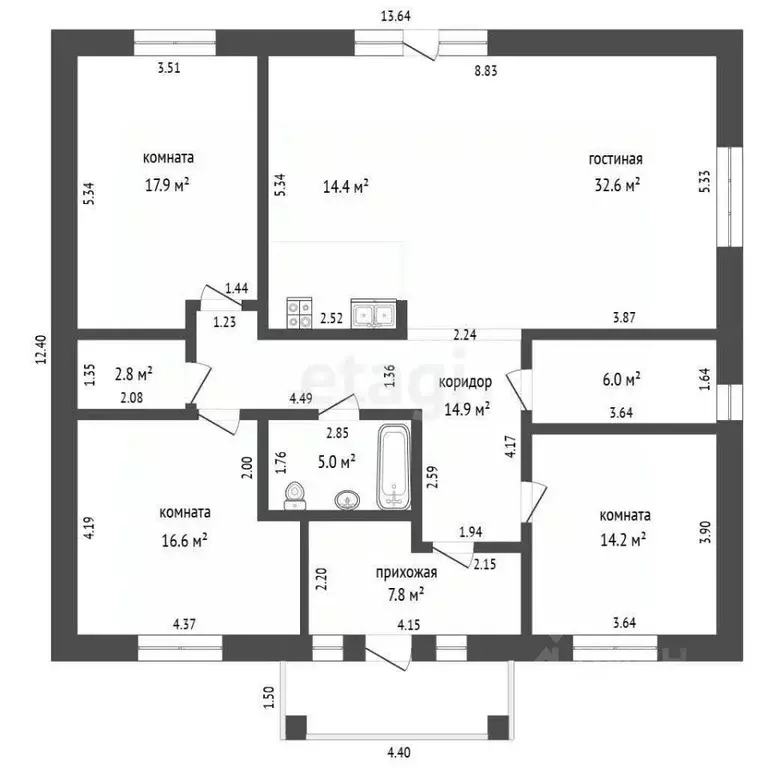 Дом в Башкортостан, Стерлитамакский район, Отрадовский сельсовет, ... - Фото 1