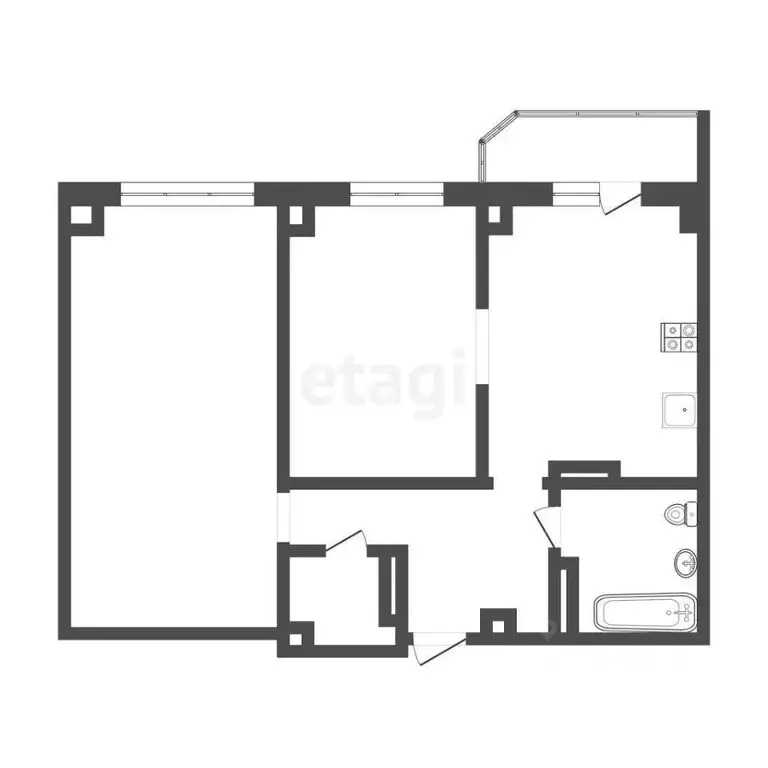 2-к кв. Смоленская область, Смоленск ул. Попова, 113 (60.0 м) - Фото 0