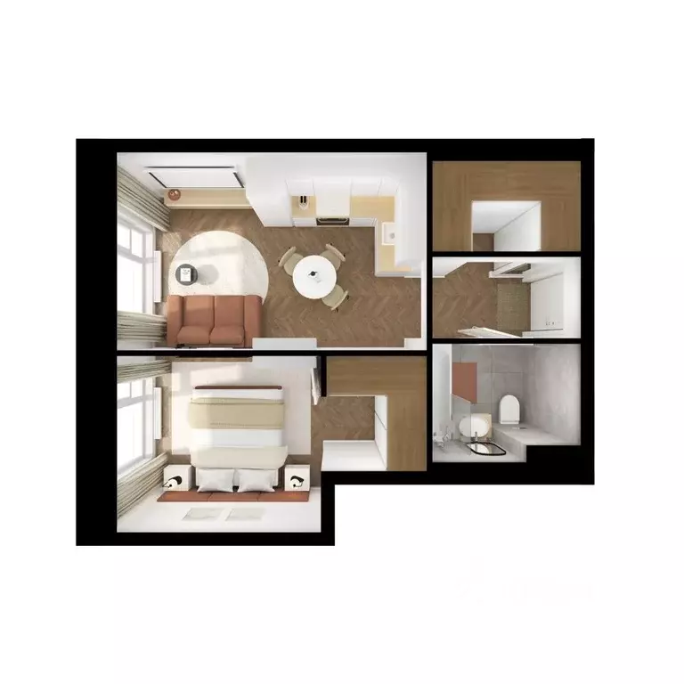 1-к кв. Бурятия, Улан-Удэ ул. Шмидта, 37А (34.37 м) - Фото 2