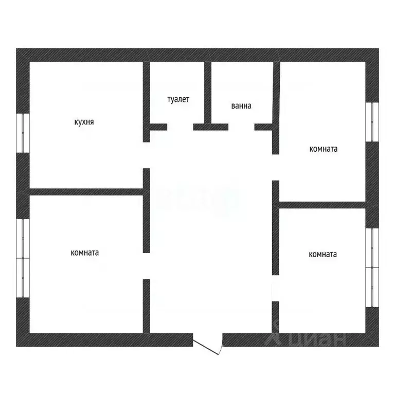 3-к кв. Псковская область, Остров ул. ДОС, 8 (99.1 м) - Фото 1