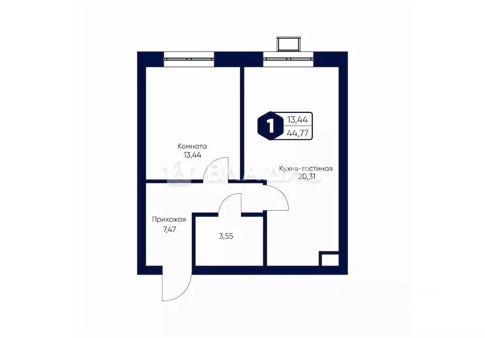 1-к кв. Московская область, Дмитровский муниципальный округ, с. ... - Фото 2