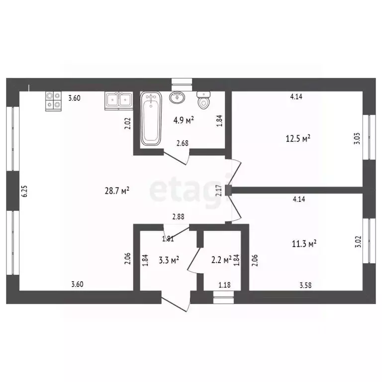 Дом в Тюменская область, Тюменский муниципальный округ, д. Елань, ... - Фото 2