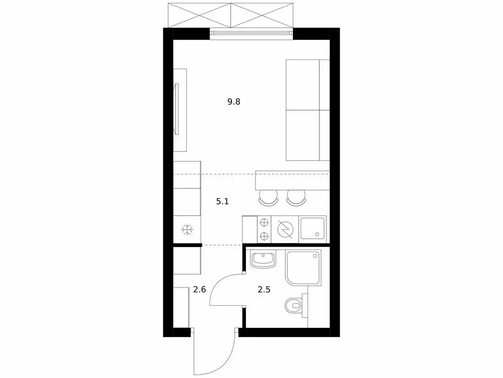 Квартира-студия: Мытищи, жилой комплекс Яуза Парк, к5 (20 м) - Фото 0