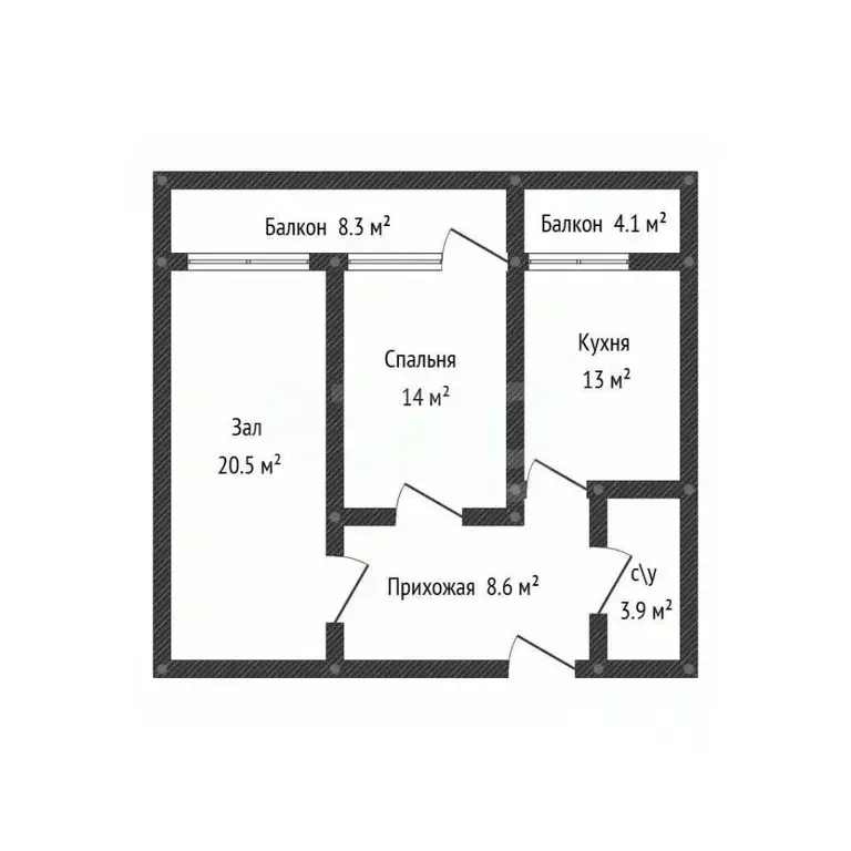 2-к кв. Дагестан, Махачкала ул. Ахмата-Хаджи Кадырова, 128 (70.0 м) - Фото 1