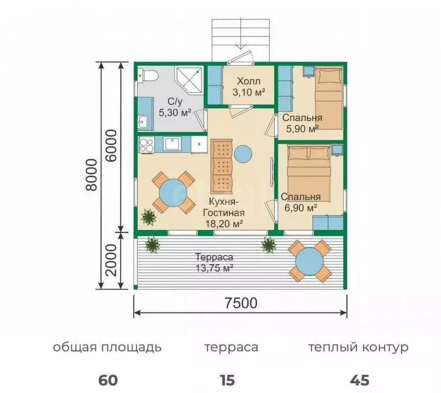 Дом в Доброе, переулок 8 Марта (60 м) - Фото 1