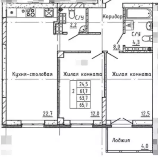 2-комнатная квартира: Екатеринбург, Черниговский переулок, 20 (61.4 м) - Фото 1