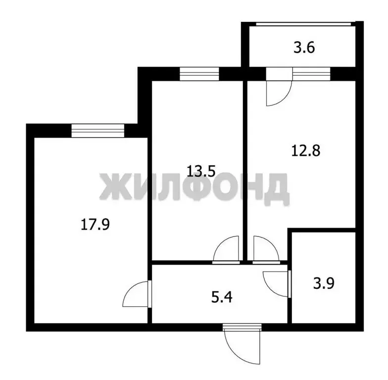 2-комнатная квартира: Бердск, Алмазная улица (52 м) - Фото 1