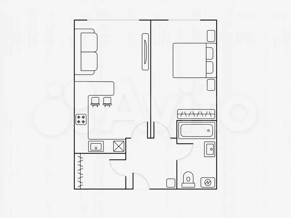 2-к. квартира, 50 м, 2/28 эт. - Фото 0