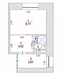 Продаётся 1-к квартира, 14.5 м - Фото 0