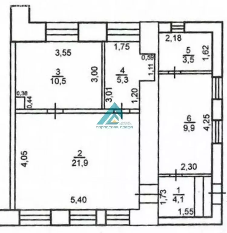 3-комнатная квартира: Оренбург, улица Максима Горького, 15 (56 м) - Фото 0