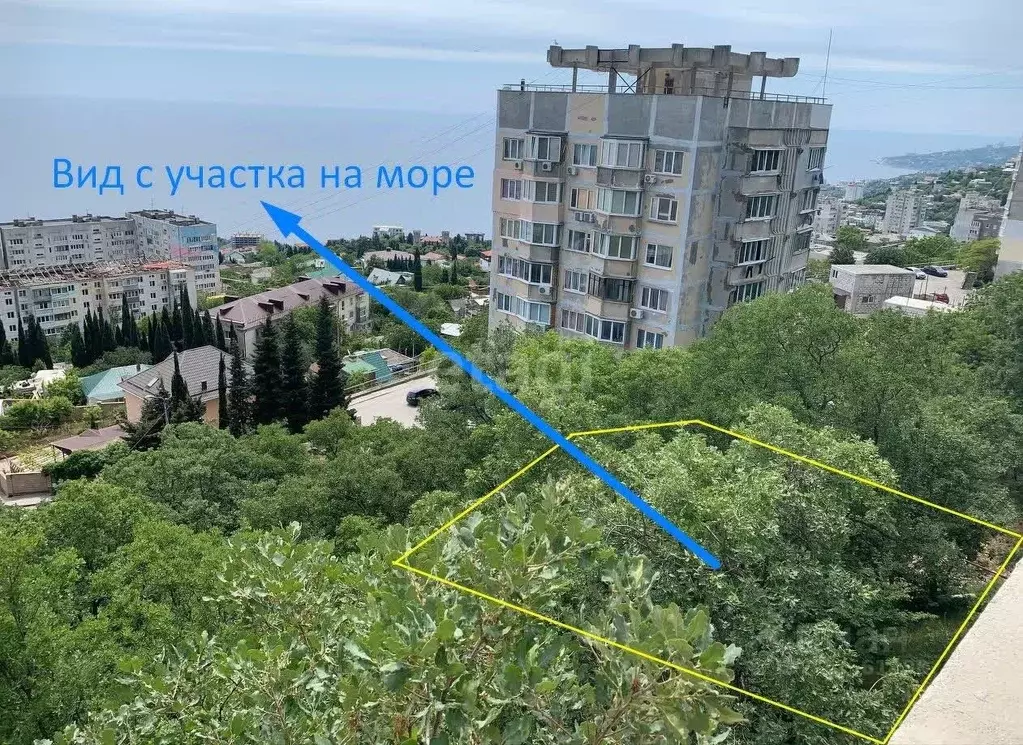 Участок в Крым, Ялта муниципальный округ, Гаспра пгт ул. Риекская (6.0 ... - Фото 1