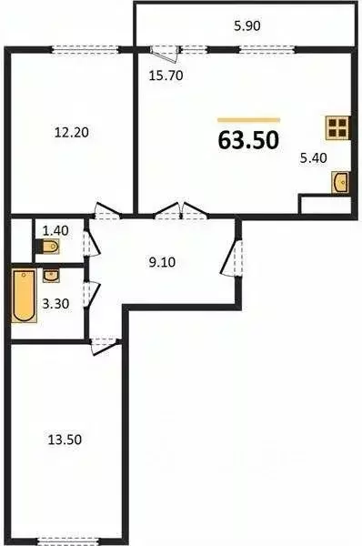2-к кв. Краснодарский край, Краснодар ул. Имени Героя Ростовского, 8к2 . - Фото 0