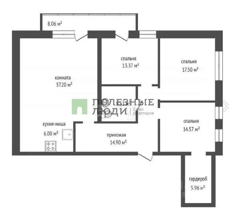 4-к кв. Красноярский край, Красноярск ул. Авиаторов, 3 (120.9 м) - Фото 2