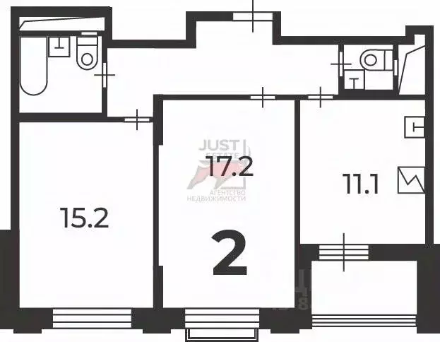 2-к кв. Москва Михалковская ул., 48к4 (57.3 м) - Фото 2