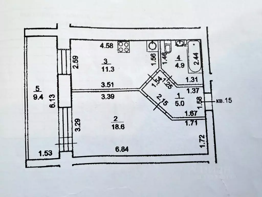 1-к кв. Башкортостан, Уфа Высотная ул., 12/4 (39.8 м) - Фото 2