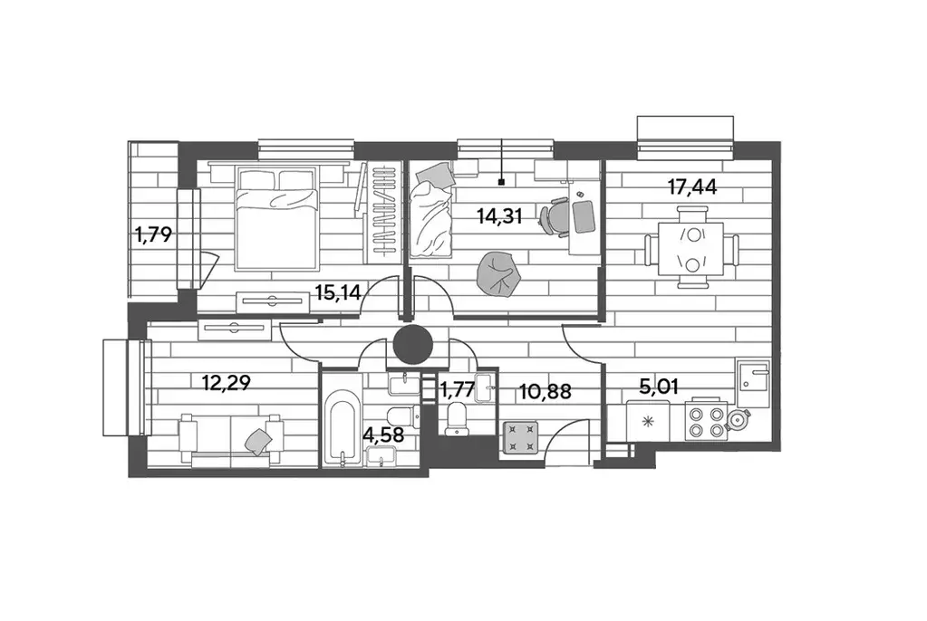 Продаётся 2-к квартира, 83.21 м - Фото 0