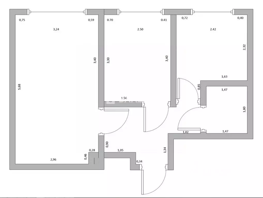 2-к кв. Московская область, Химки Юбилейный просп., 78 (42.0 м) - Фото 2