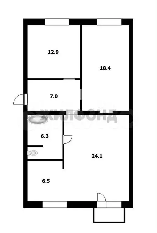 3-к. квартира, 75,2 м, 3/5 эт. - Фото 0