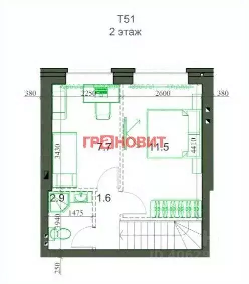 Таунхаус, 51.2 м - Фото 1