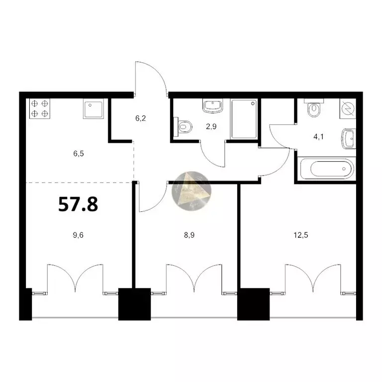 2-комнатная квартира: Санкт-Петербург, набережная Обводного канала, ... - Фото 1