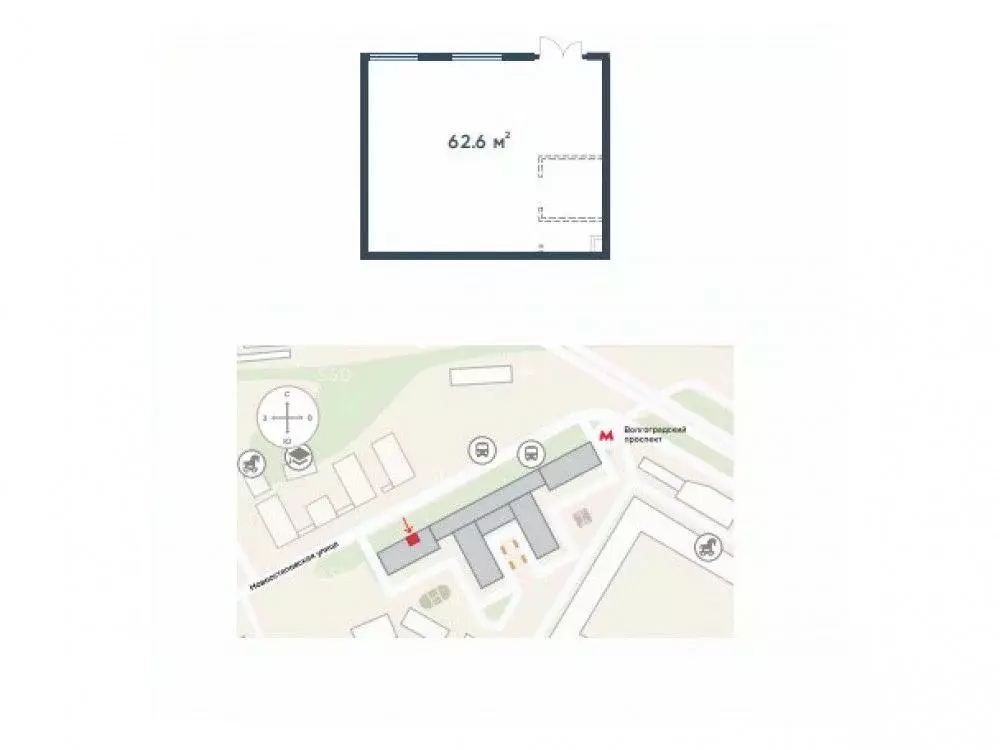 Торговая площадь в Москва Новоостаповская ул., 20 (63 м) - Фото 2