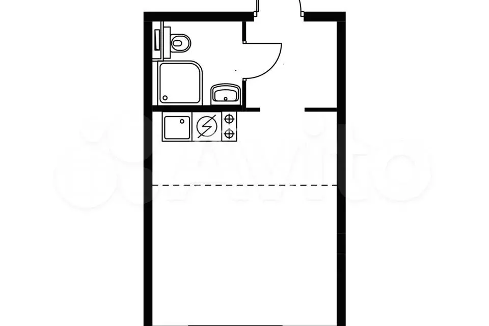 Квартира-студия, 16,7 м, 4/5 эт. - Фото 0