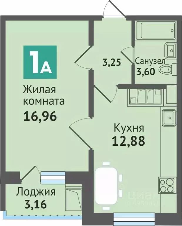 1-к кв. Марий Эл, Медведево городское поселение, Медведево пгт ул. ... - Фото 1