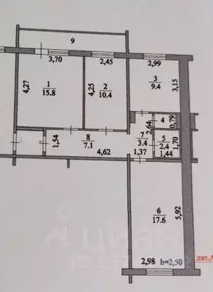 3-к кв. Пензенская область, Пенза ул. 65-летия Победы, 3 (73.6 м) - Фото 2