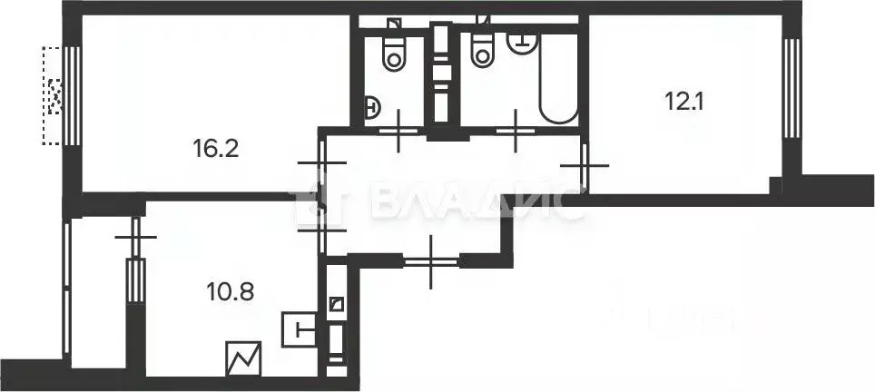 2-к кв. Москва Кусковская ул., 12/1 (54.0 м) - Фото 2