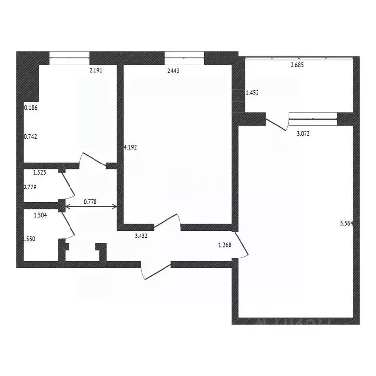2-к кв. Нижегородская область, Нижний Новгород ул. Бринского, 3 (42.0 ... - Фото 2