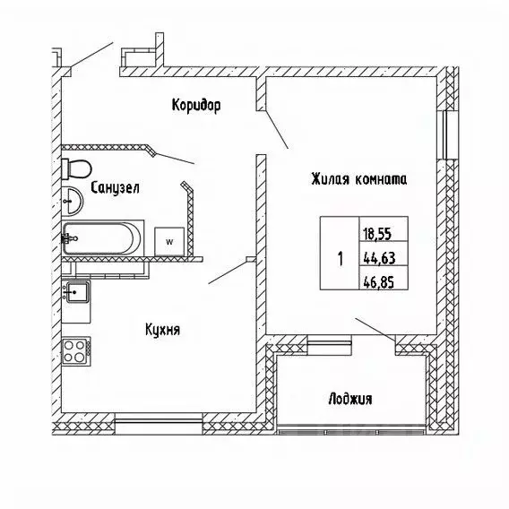 1-к кв. Сахалинская область, Южно-Сахалинск Горизонт жилой комплекс ... - Фото 0