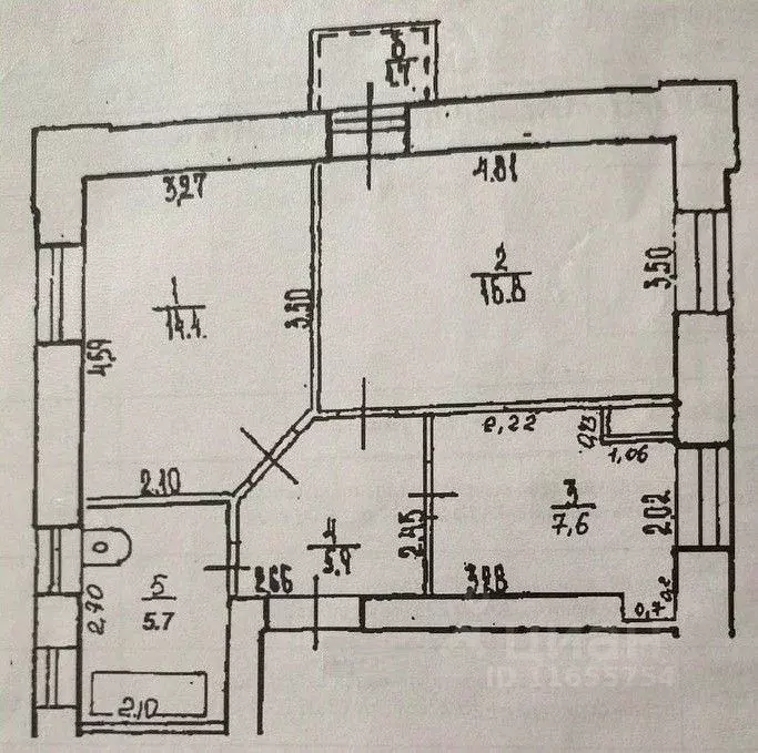 2-к кв. Башкортостан, Уфа ул. Пушкина, 69/25 (50.4 м) - Фото 2