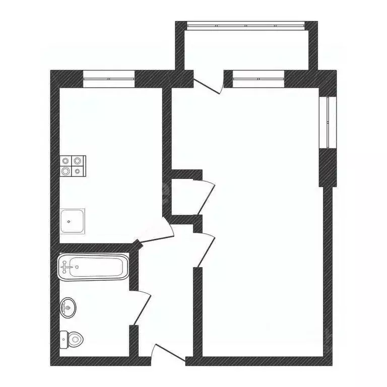 1-к кв. Ленинградская область, Кириши ул. Строителей, 10 (29.2 м) - Фото 1