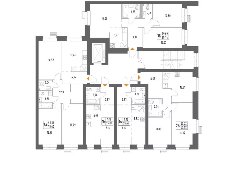 3-к кв. Татарстан, с. Высокая Гора Атмосфера жилой комплекс (75.6 м) - Фото 2
