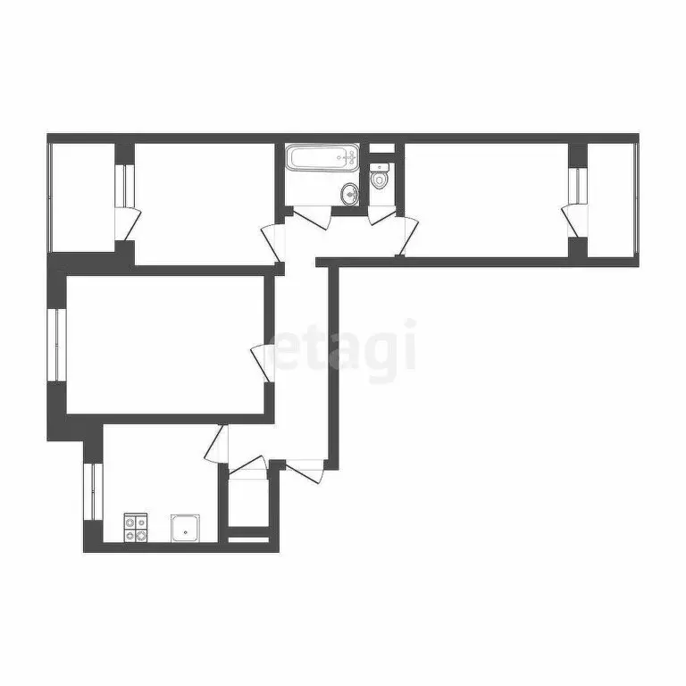3-комнатная квартира: Саранск, улица Веселовского, 59 (61 м) - Фото 1