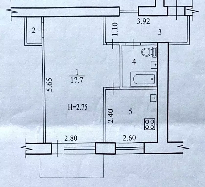 1-к кв. Волгоградская область, Волгоград ул. Дзержинского, 38 (31.8 м) - Фото 1