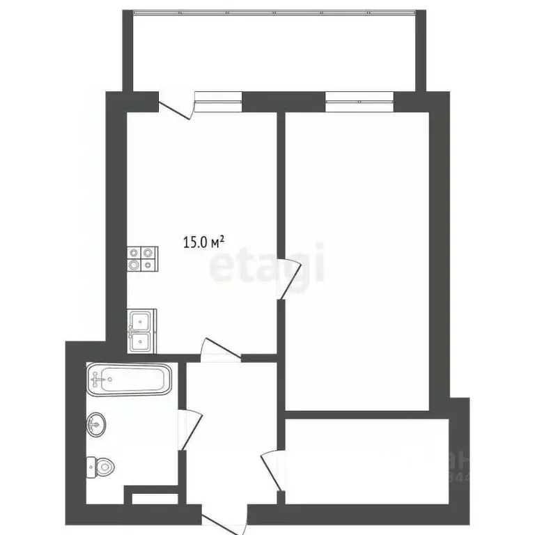 2-к кв. Тюменская область, Тюмень ул. Мельникайте, 36 (50.0 м) - Фото 2
